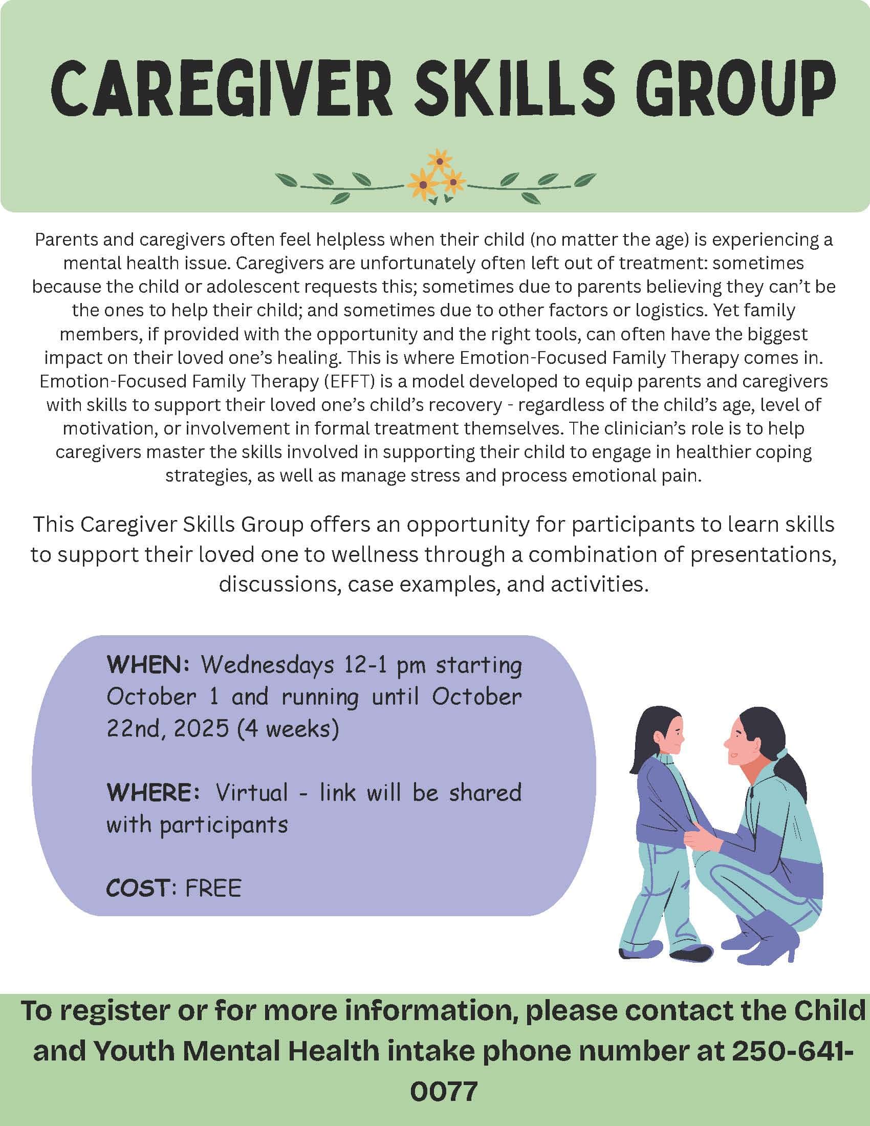 Virtual Caregiver Skills Group starting October 1, 2025