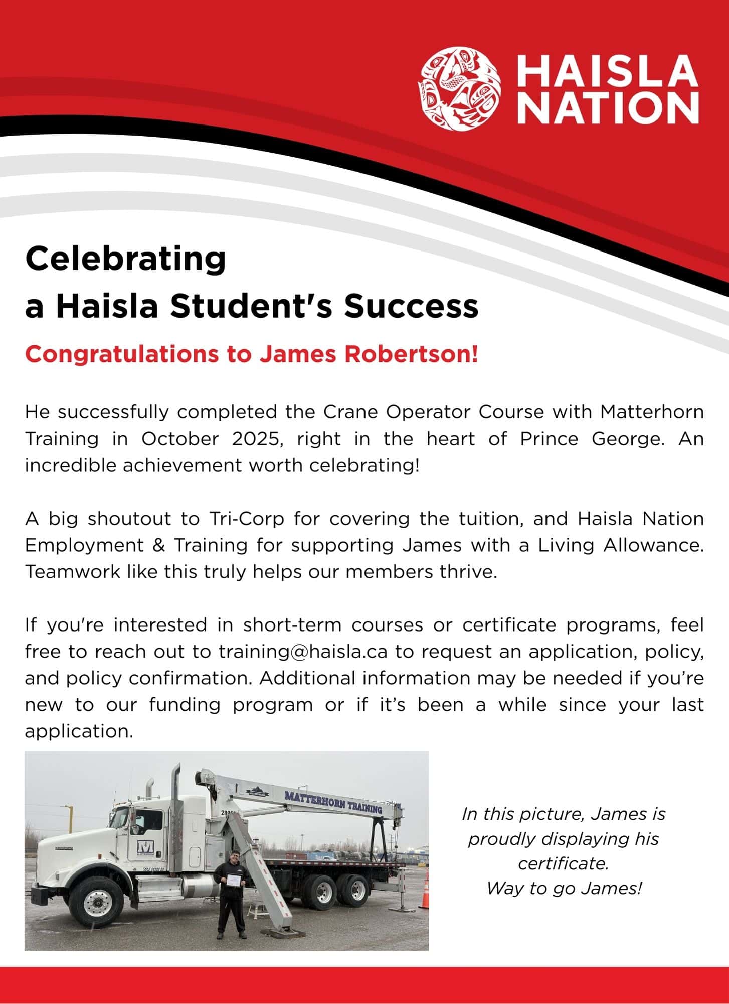 Celebrating Haisla Student’s Success