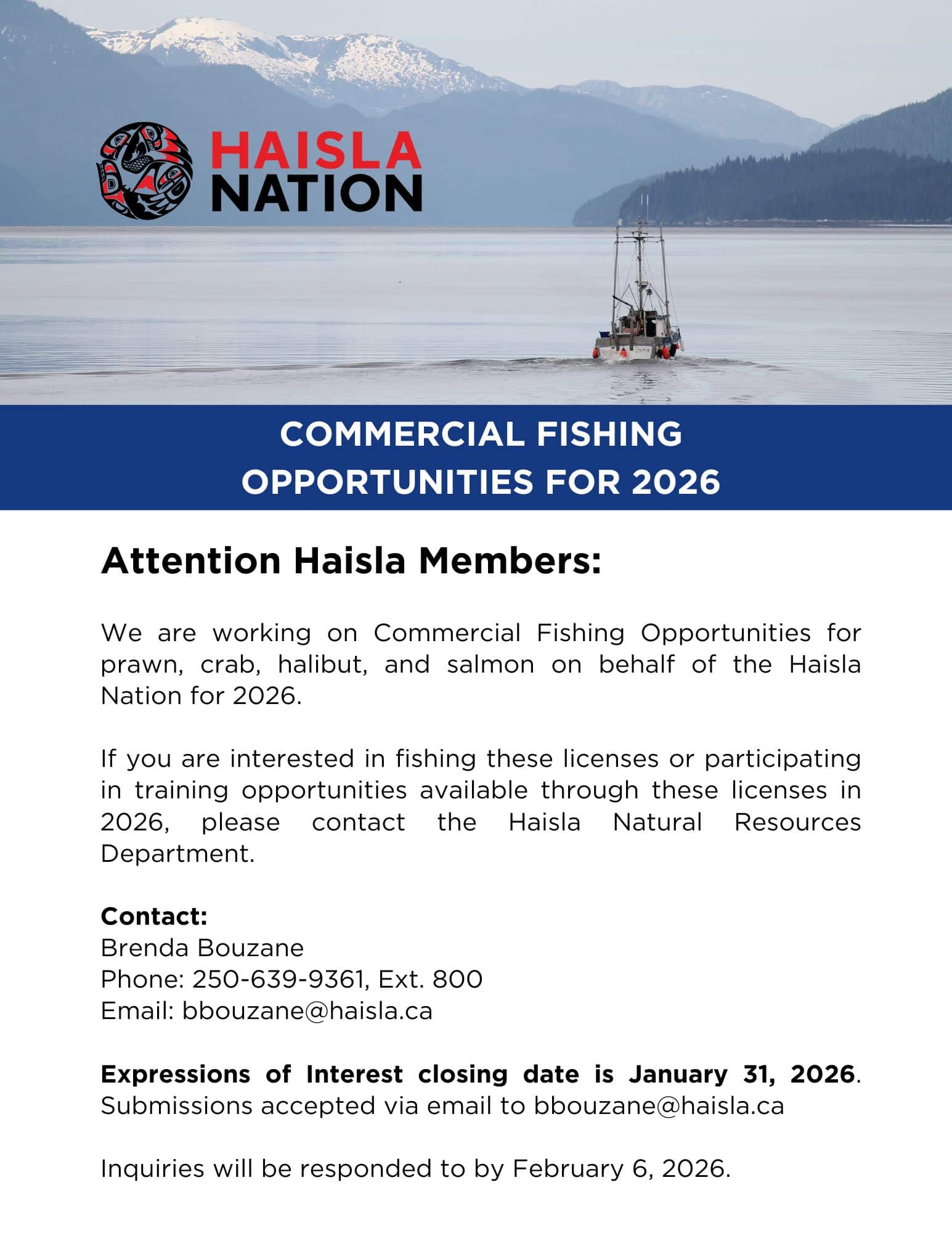 Commercial Fishing Opportunities for 2026